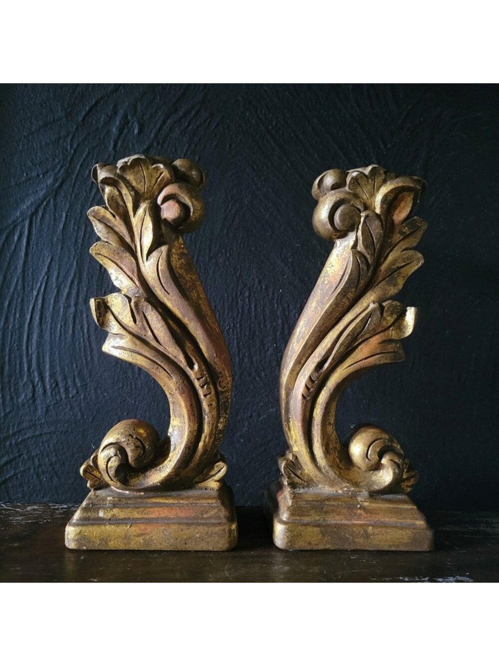 Rocco Inspired Ornate Gold Resin Candle Holders Set Of 2 Chateaucore